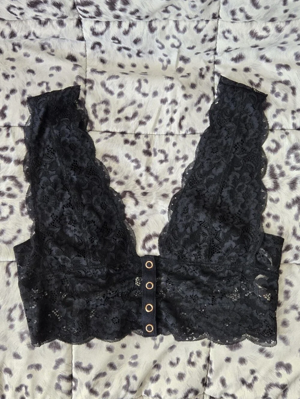 Free People Black Lace Bralette Sz S